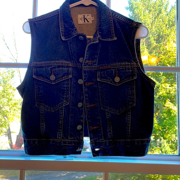 Calvin Klein denim vest size medium - Picture 1 of 2